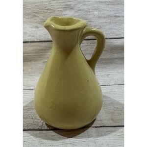 Vintage BB Bybee Pottery KY Small Yellow Cruet Ewer Pitcher Handmade